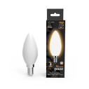 Лампа Gauss Filament Свеча 9W 590lm 3000К Е14 milky LED 1/10/50