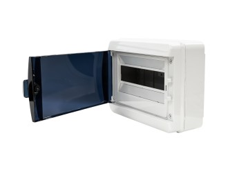 TEKFOR Корпус пластиковый КМПн-12 IP65 черная прозрачная дверь IEK