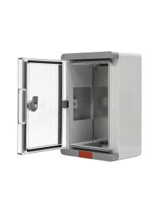 Пластиковый корпус 300х200х130 (ВхШхГ) прозрачная дверь, с монтажной платой, Design Pro Series IP67