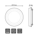 Светильник Gauss Bubbles круг 12+4W, 1200lm 3000K 180-265V IP20 монт Ø160 193*31мм 3 реж LED 1/20