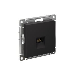 ATLASDESIGN РОЗЕТКА компьютерная RJ45 кат. 5e, механизм, КАРБОН