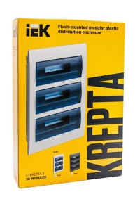 KREPTA 3 Корпус пластиковый ЩРВ-П-36 IP41 белый IEK