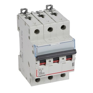 Автоматический выключатель DX3-E C 2A 3P 6kA 3M
