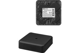 Коробка распаячная КР 75х75х20 ОП черная,IP40,инд.штрихкодTDM