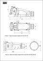 Розетка стационарная ССИ-145 125А-6ч/200/346-240/415В 3Р+РЕ+N IP67 MAGNUM ИЭК