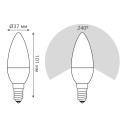 Лампа Gauss Elementary Свеча 10W 750lm 6500K Е14 LED 1/10/100