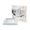 Светильник Gauss Glass кв 12W 900lm 3000K 185-265V IP20 монт 130х130 160*160*30 с дек стек LED 1/10/40