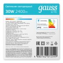 Св-к светодиодный Gauss LITE IP65  D210*52 30W 2400lm 4000K ЖКХ круглый 1/20