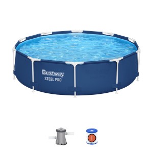 56679 NEW Каркасный бассейн Steel Pro 305х76см с фильтр-насосом 1249л/ч BESTWAY