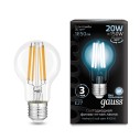 Лампа Gauss Filament А60 20W 1850lm 4100К Е27 LED