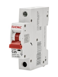Автоматический выключатель YON max типа MD63N, 6кА, 1 полюс, хар-ка C, 25А DKC
