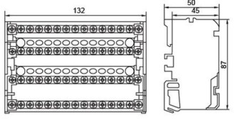Модульный распределительный блок на DIN-рейку МРБ-125 4П 125А 4х15 групп TDM
