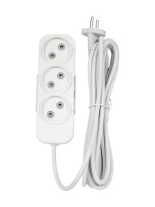 EL-BI,Myra,удлинитель 3гн3м б/з белый,527-110203-360