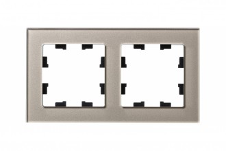 ATLASDESIGN NATURE 2-постовая РАМКА, ОРГАНИЧЕСКОЕ СТЕКЛО ШАМПАНЬ