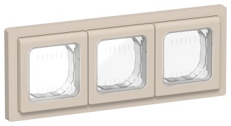 FLITE Рамка 3-местная IP55 Рпро-3-55-ФлЛ льняной IEK