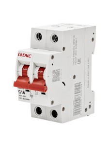 Автоматический выключатель YON max типа MD63N, 6кА, 2 полюса, хар-ка C, 16А DKC