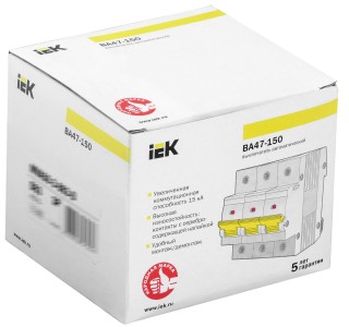 KARAT Автоматический выключатель ВА47-150 3P C 125А 15кА IEK