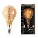 Лампа светодиодная Black Vintage Filament Flexible A160 8Вт 2400К E27 620лм 160*300 Golden Gauss 150802008