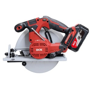 Пила дисковая аккумуляторная бесщеточная DCK KDMY02-185, 185*20мм, 2*4а/ч, пропил 65мм.