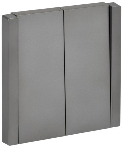 FORTE&PIANO Выключатель 2-клавишный перекрестный 10А FP509 сталь IEK