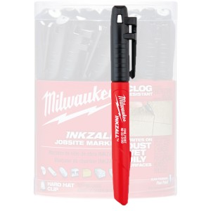 Маркер INKZALL (черный / тонкий) 1 шт, MILWAUKEE