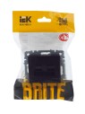 BRITE Розетка компьютерная двойная RJ45 кат.5E РК10-2-БрЧ черный IEK