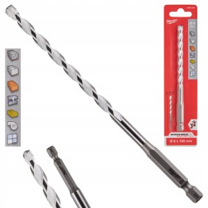 Сверло универсальное HEX 6 x 90 х 150 мм Shockwave, MILWAUKEE