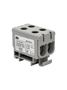 Клемма вводная силовая КВС 6-50 кв.мм. 2-рядная серая IEK
