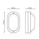 Светильник Gauss НБП IP54 212*160*80 овал лампу Е27 max 60W, 1/12