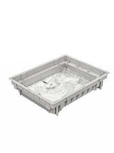 U24EP IT PL, Щит встраиваемый мультимедийный, 2 ряда, металл. дверца со слотами для охлаждения, IP30