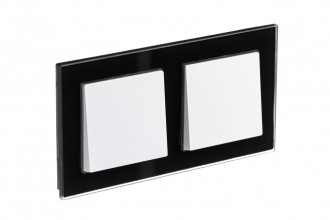 ATLASDESIGN NATURE 2-постовая РАМКА, ОРГАНИЧЕСКОЕ СТЕКЛО ЧЕРНЫЙ