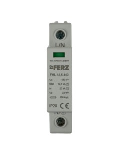 FML-12,5-440/2SРазрядник2PImax=50кА(8/20),Iimp=12.5kA(10/350),Uc=440V,класс1+2(B+C),2M,сигнальныйконтакт.