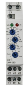 Реле контроля фаз ORF-06D 3 фазы 2 контакта 220-460В AC ONI