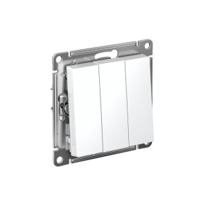 ATLASDESIGN 3-клавишный ВЫКЛЮЧАТЕЛЬ, сх.1+1+1, 10АХ, механизм, БЕЛЫЙ