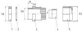 Сальник PG  36 пластик (22-32мм) IP68 серый ГОФРОМАТИК