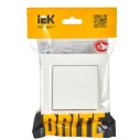 BRITE Выключатель 1-клавишный 10А в сборе ВСР10-1-0-БрБ белый IEK