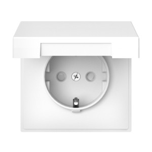 ARTGALLERY РОЗЕТКА с заземл. со шторк. с крышк., 16А, IP20, механизм, быстрозажим. клем., ЛОТОС