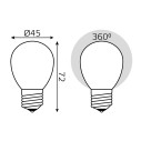 4,5 Вт Лампа Gauss Basic Filament Шар 4,5W 380lm 2700К Е27 milky LED