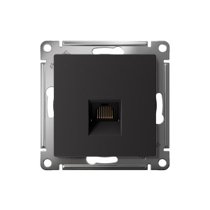 ATLASDESIGN РОЗЕТКА компьютерная RJ45 кат. 5e, механизм, КАРБОН