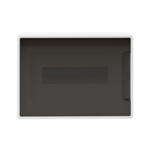Щиток 12 мод настенный FRAME, белый, с тонированной дверцей, с 2 шинами PEN на 6 и 8 отв.