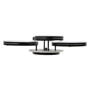 Светильник потолочный с/д General GSMCL-Smart64 105w Centurion-5 черный RGB (4кр) 105Вт 3000-6500К 6400Лм 260х130мм с пультом (1/5)