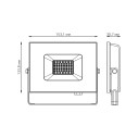 Прожектор Gauss Elementary 30W 2000lm зеленого свечения 175-265V IP65 черный LED 1/10