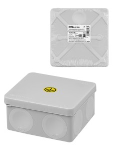 Коробка уравнивания потенциалов(КУП)двухкомп ОП100х100х50мм,шина6х9,8гр.,IP66, инд. ш/к TDM.