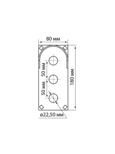 Корпус КП103 c козырьком для кнопок, 3 места, ABS желтый, IP66 TDM