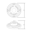 Светильник подвесной Gauss UFO 200W 24000lm 5000K 175-265V IP65 D310*88мм черный скобка в комплекте