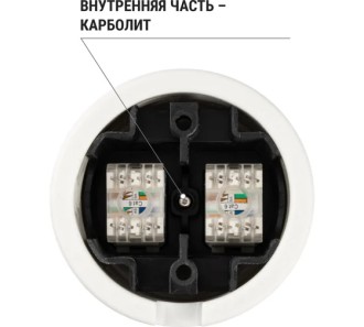 Розетка двойная компьютерная RJ45 белая «Болонь» TDM