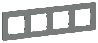 FLITE Рамка 4-местная РУ-4-К-ФлМА мокрый асфальт IEK