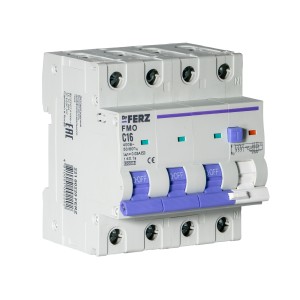 FMO-EL-3P+N 16A 30mA 6kA тип AC, х-ка C, 4M Дифавтомат