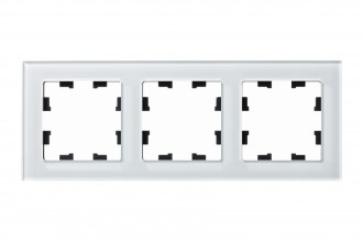 ATLASDESIGN NATURE 3-постовая РАМКА, ОРГАНИЧЕСКОЕ СТЕКЛО БЕЛЫЙ