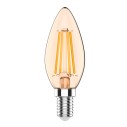 Лампа Gauss Basic Filament Свеча 3,8W 350lm 2400К Е14 golden LED